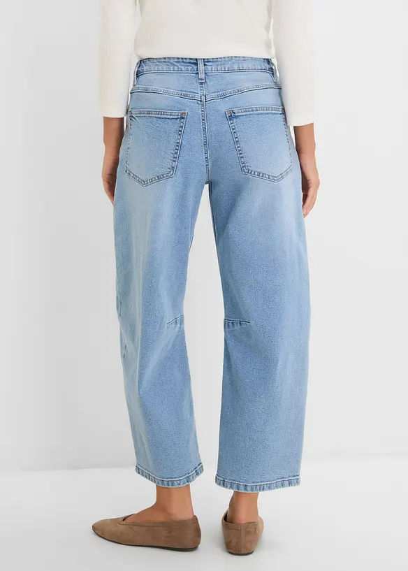 Jeans barrel, vita media, bonprix