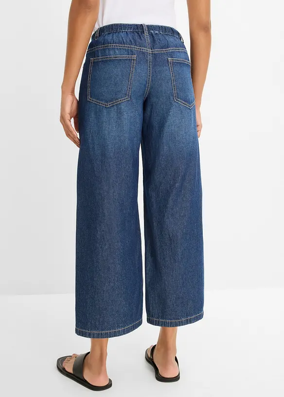 Jeans wide leg cropped, bonprix
