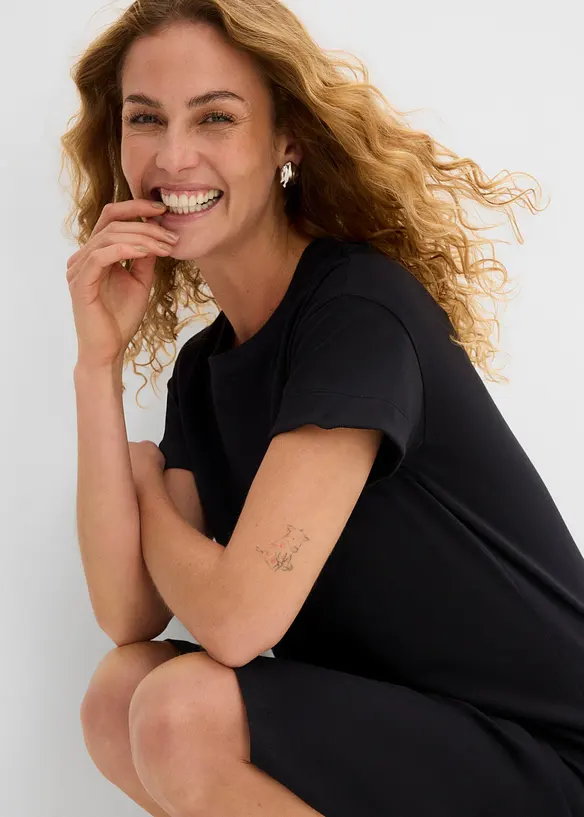 Abito di jersey con pizzo, bonprix
