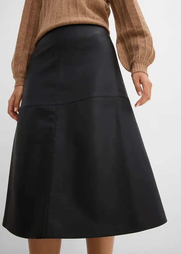 Gonna midi in similpelle, bonprix