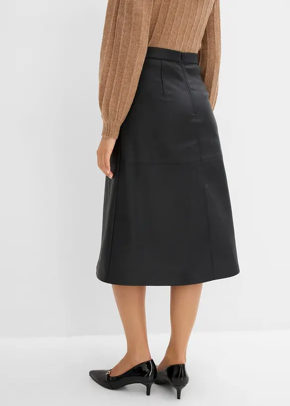 Gonna midi in similpelle, bonprix