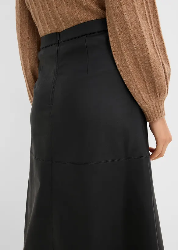 Gonna midi in similpelle, bonprix