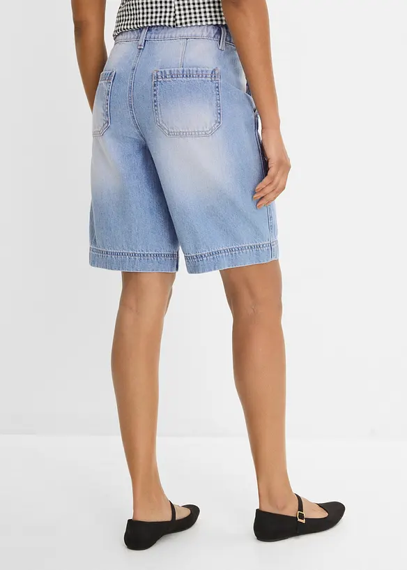 Bermuda di jeans leggeri, vita media, bonprix