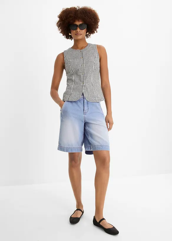 Bermuda di jeans leggeri, vita media, bonprix