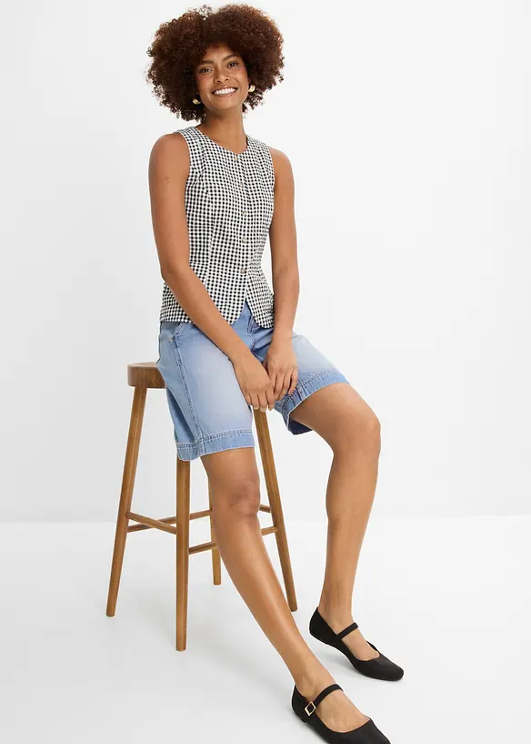 Bermuda di jeans leggeri, vita media, bonprix