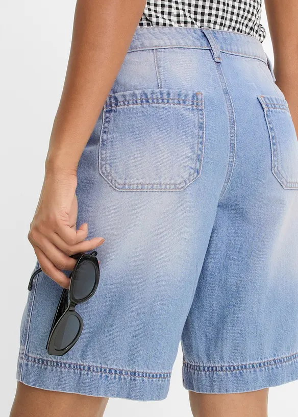 Bermuda di jeans leggeri, vita media, bonprix