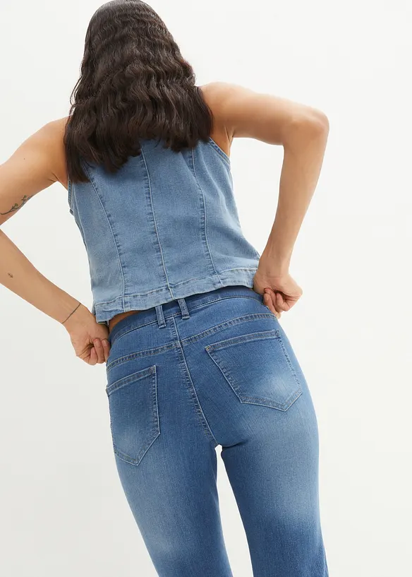 Jeans elasticizzati straight, vita media, bonprix