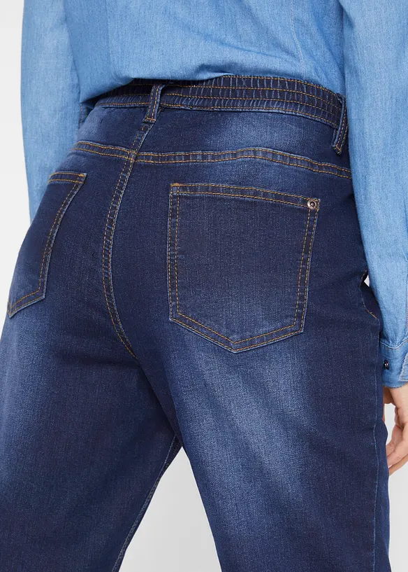 Jeans termici straight, vita media, bonprix