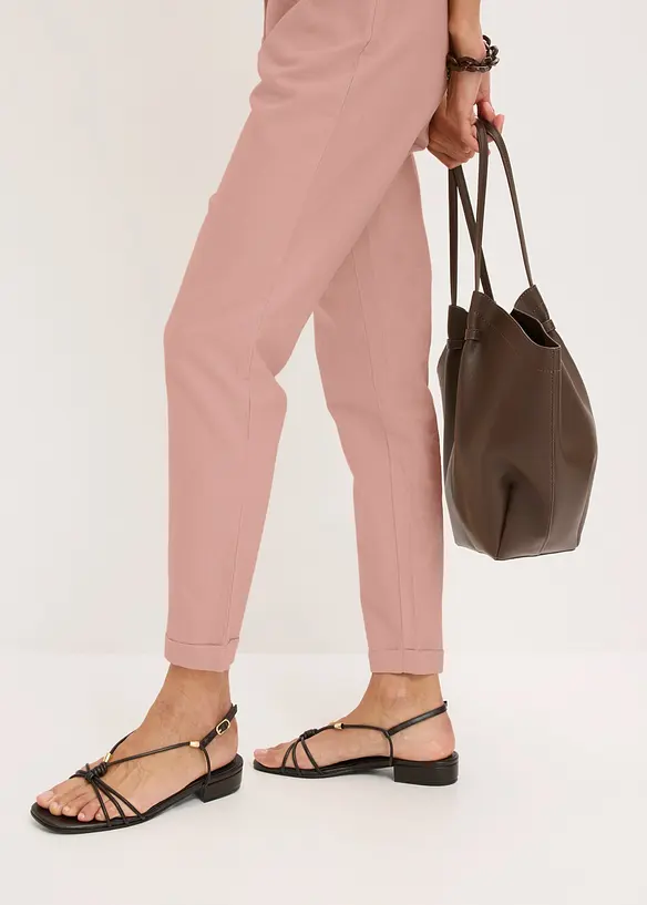 Pantaloni in misto lino, bonprix