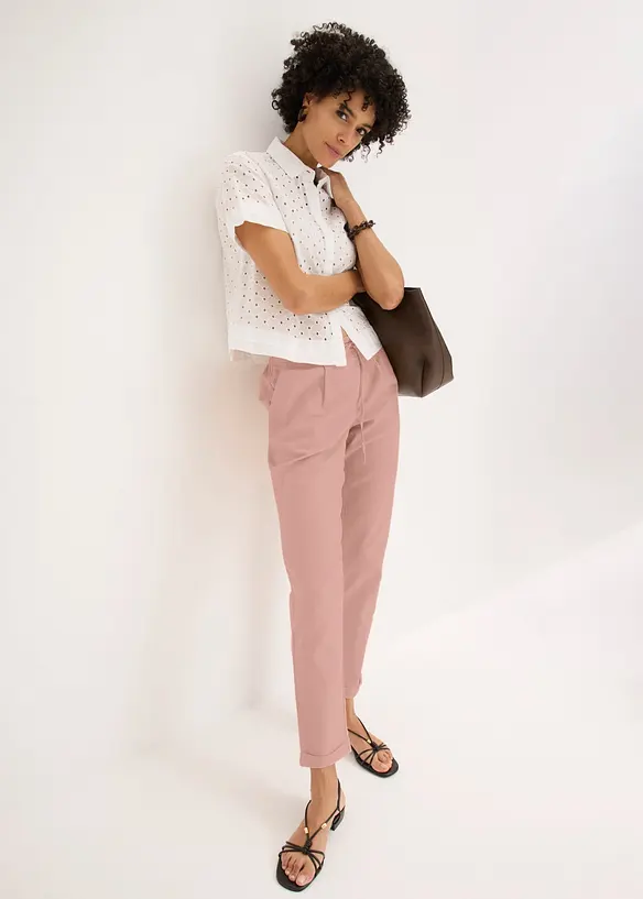 Pantaloni in misto lino, bonprix
