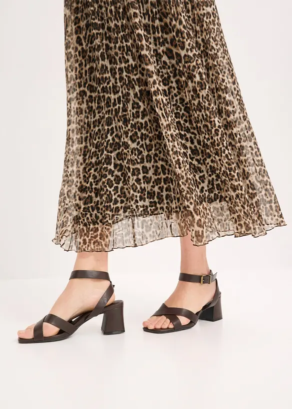 Gonna di chiffon con effetto crinkle, bonprix