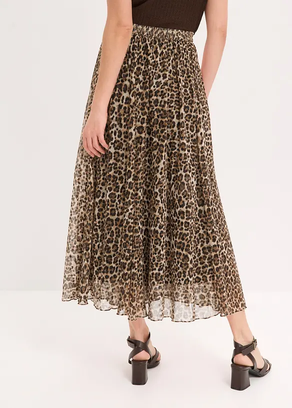 Gonna di chiffon con effetto crinkle, bonprix