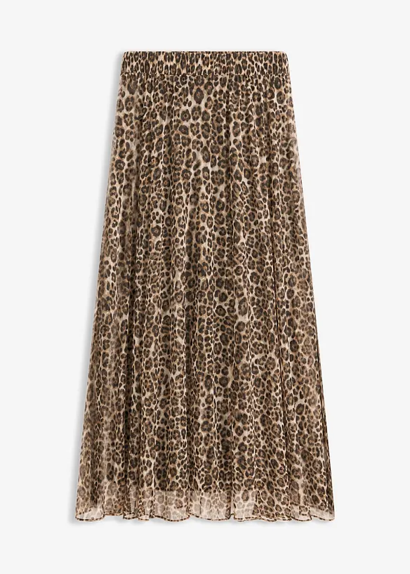 Gonna di chiffon con effetto crinkle, bonprix