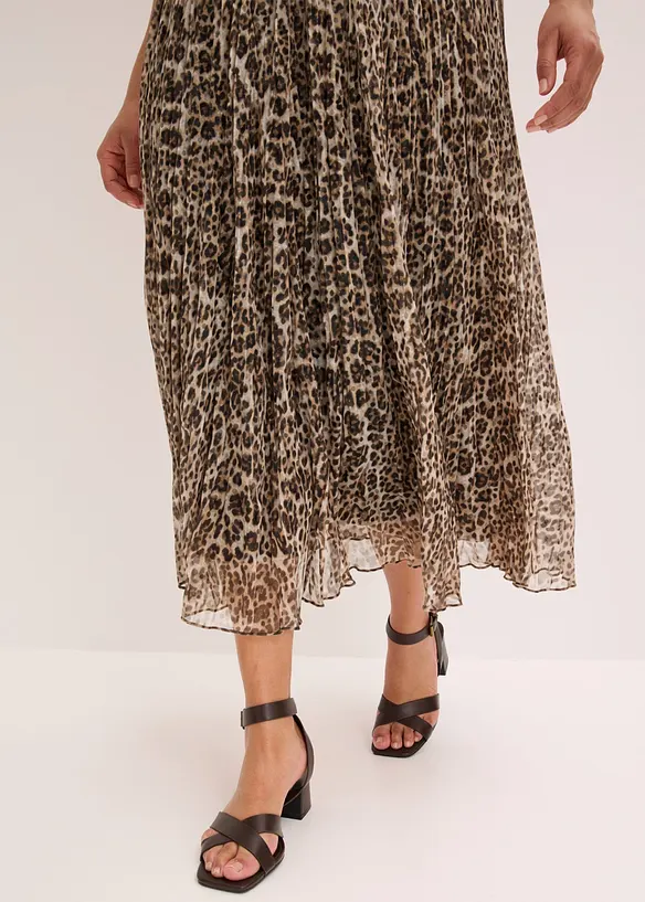 Gonna di chiffon con effetto crinkle, bonprix