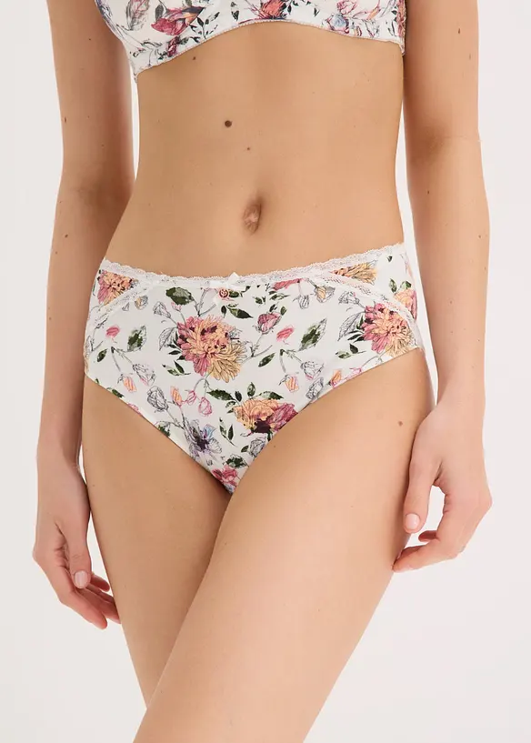 Slip alto con cotone (pacco da 4), bonprix