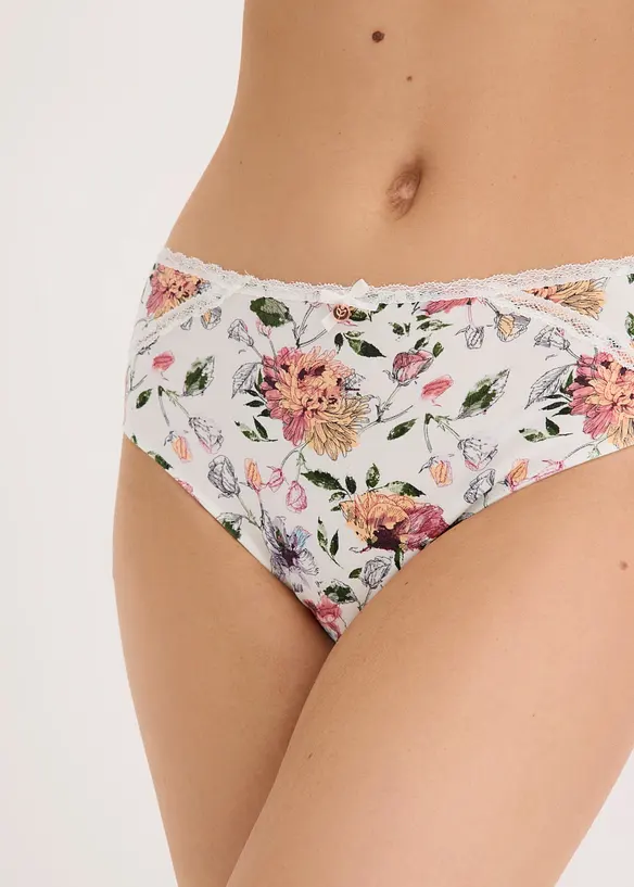 Slip alto con cotone (pacco da 4), bonprix