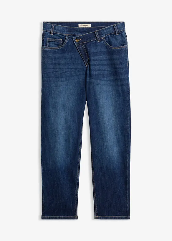 Mom jeans cropped, vita alta, bonprix