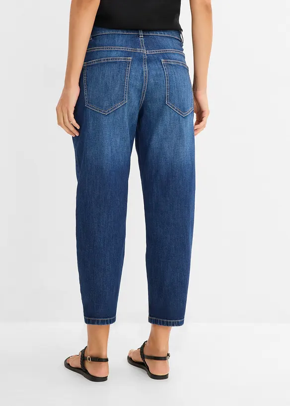 Mom jeans cropped, vita alta, bonprix