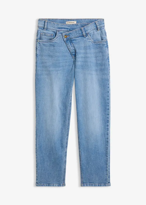 Mom jeans cropped, vita alta, bonprix