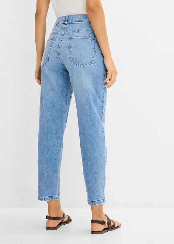 Mom jeans cropped, vita alta, bonprix