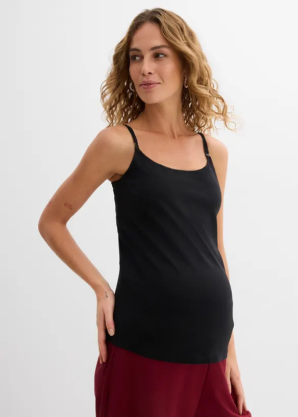 Top da allattamento con cotone biologico (pacco da 2), bonprix