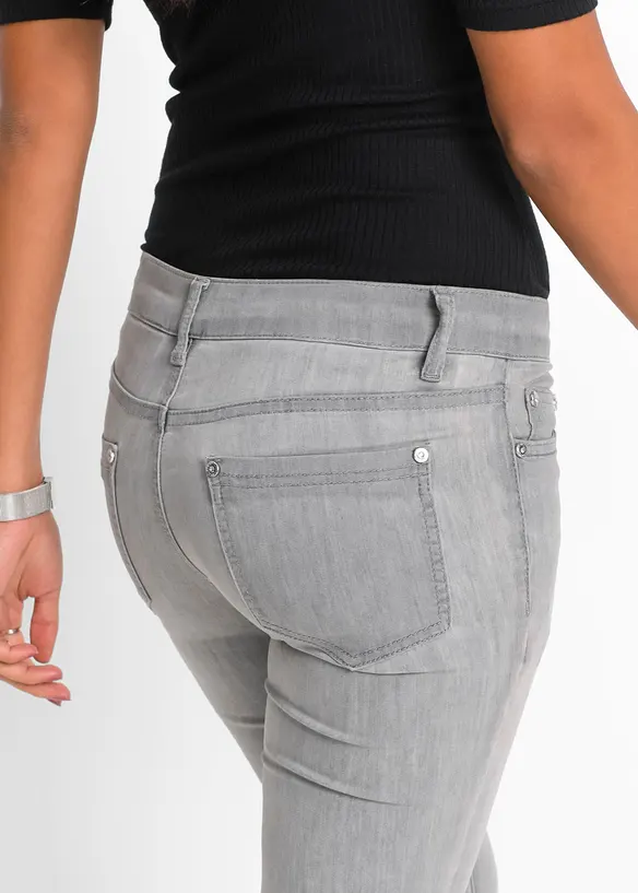 Jeans skinny elasticizzati, vita media, bonprix