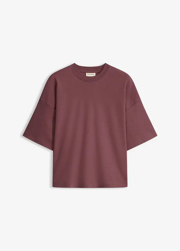 Maxi maglia corta in puro cotone biologico pesante, bonprix