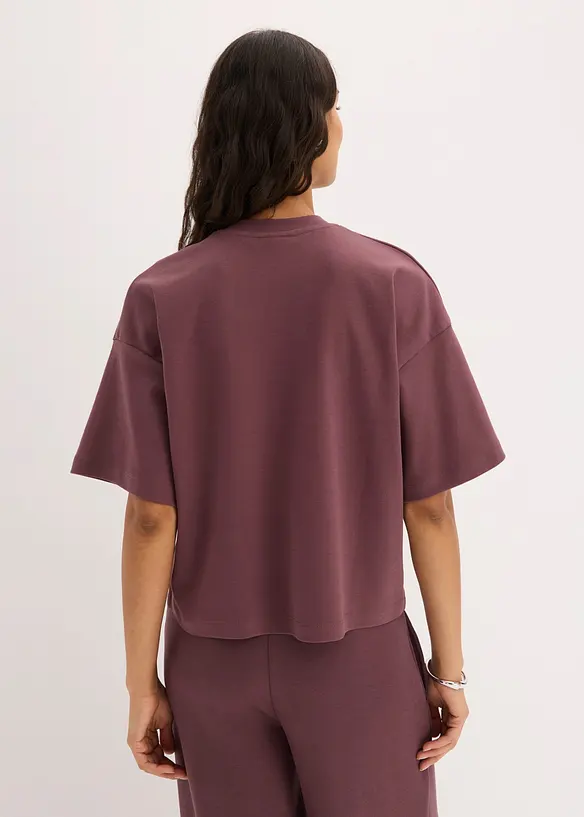Maxi maglia corta in puro cotone biologico pesante, bonprix