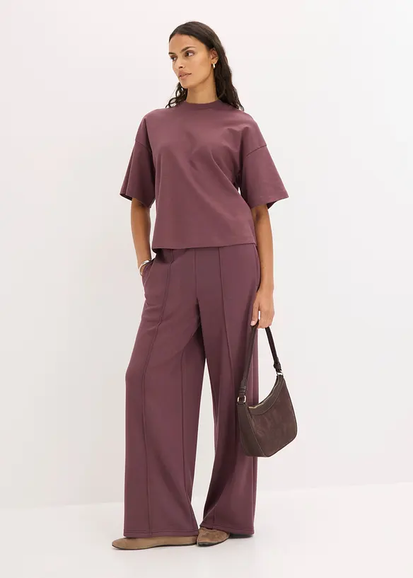 Maxi maglia corta in puro cotone biologico pesante, bonprix