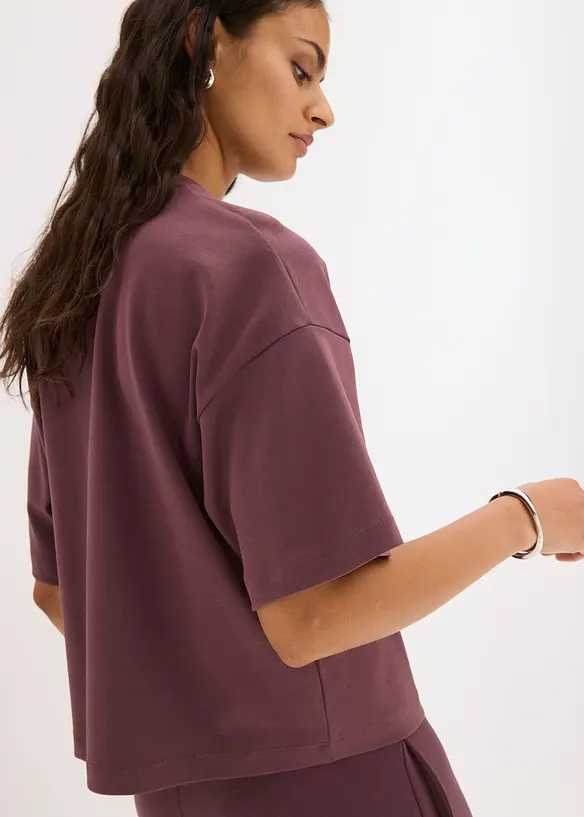 Maxi maglia corta in puro cotone biologico pesante, bonprix