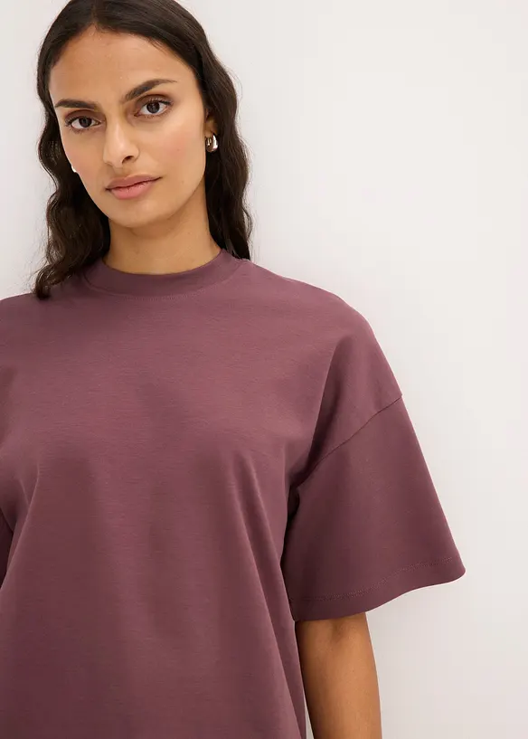 Maxi maglia corta in puro cotone biologico pesante, bonprix