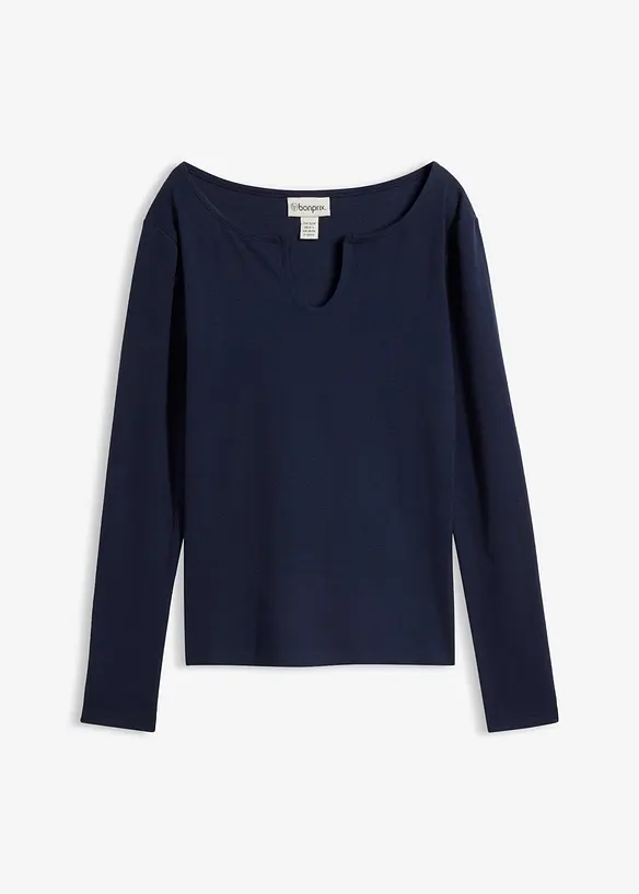 Maglia a costine corta con puro cotone biologico, bonprix