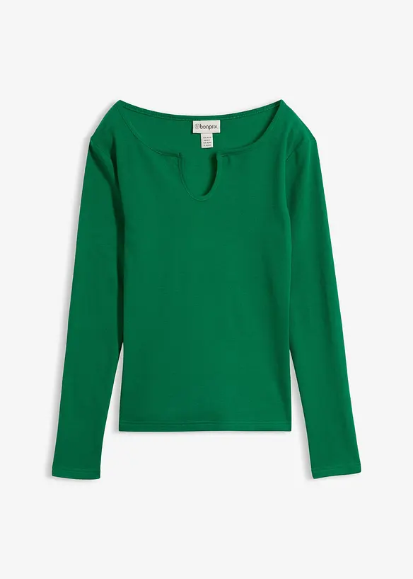 Maglia a costine corta con puro cotone biologico, bonprix