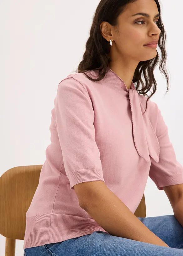 Maglione in filato fine di misto viscosa morbido, bonprix