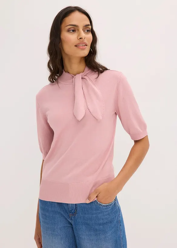 Maglione in filato fine di misto viscosa morbido, bonprix