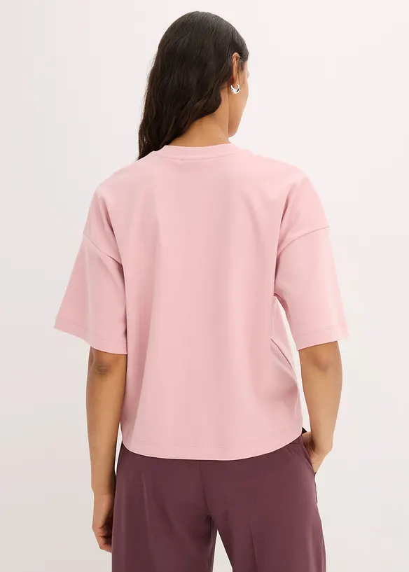 Maxi maglia corta in puro cotone biologico pesante, bonprix