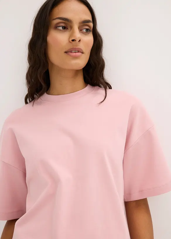 Maxi maglia corta in puro cotone biologico pesante, bonprix