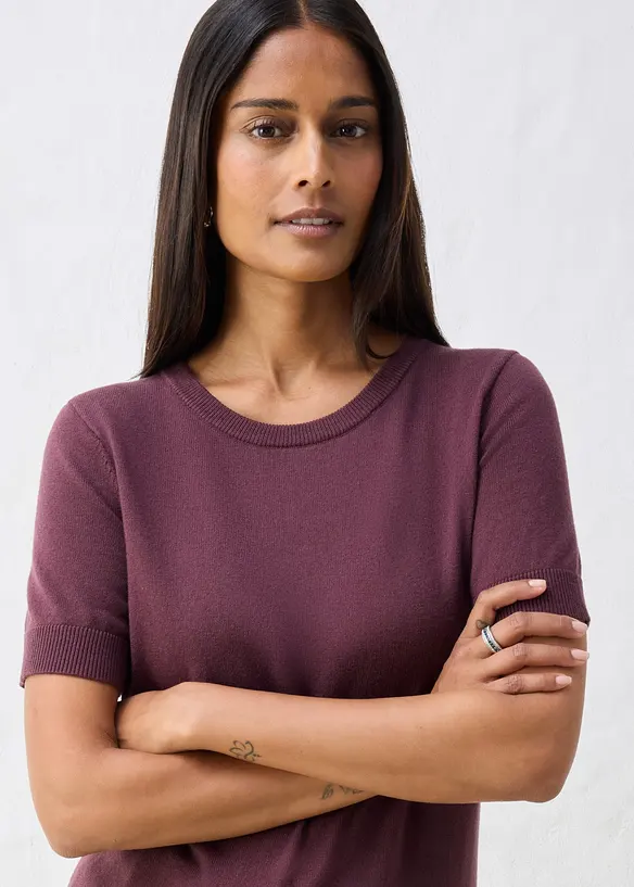 Maglione in filato fine di misto lana morbido, bonprix