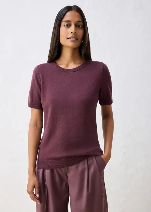 Maglione in filato fine di misto lana morbido, bonprix