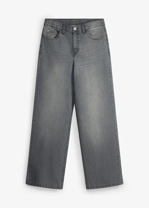 Jeans loose fit con vita regolabile, straight, bonprix