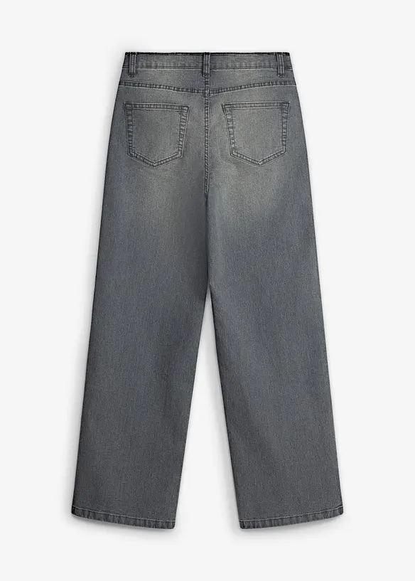 Jeans loose fit con vita regolabile, straight, bonprix