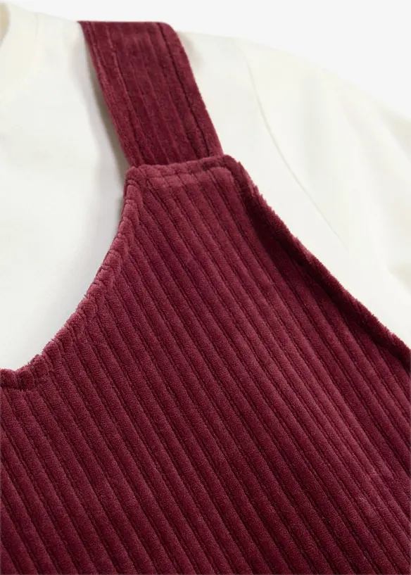 Abito e maglia a maniche lunghe (set 2 pezzi), bonprix