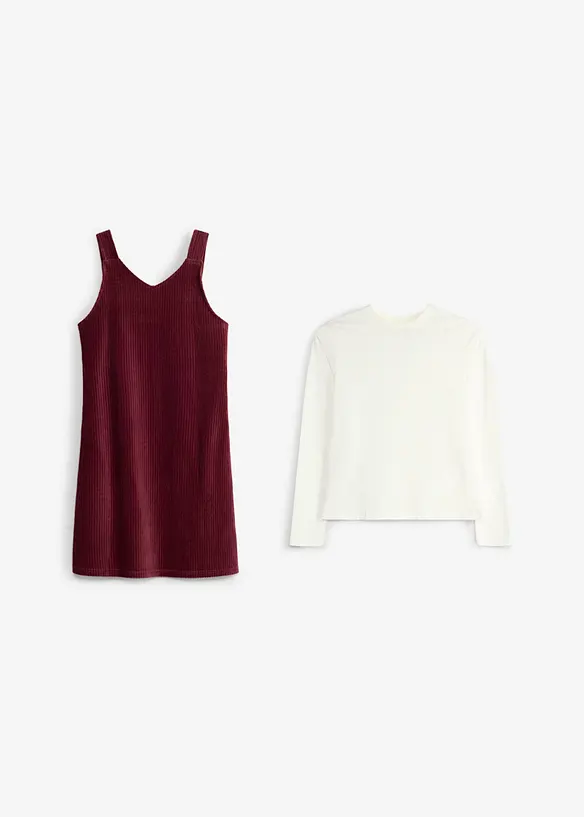 Abito e maglia a maniche lunghe (set 2 pezzi), bonprix