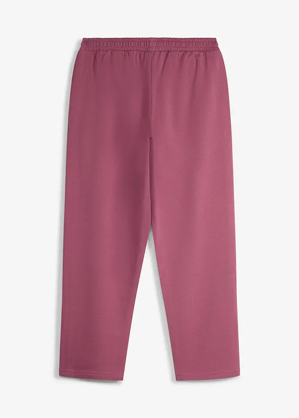 Pantaloni in felpa di puro cotone biologico, wide leg, bonprix