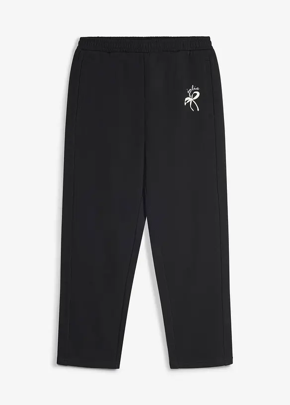 Pantaloni in felpa di puro cotone biologico, wide leg, bonprix