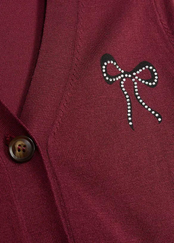 Cardigan in maglia fine di misto viscosa, bonprix