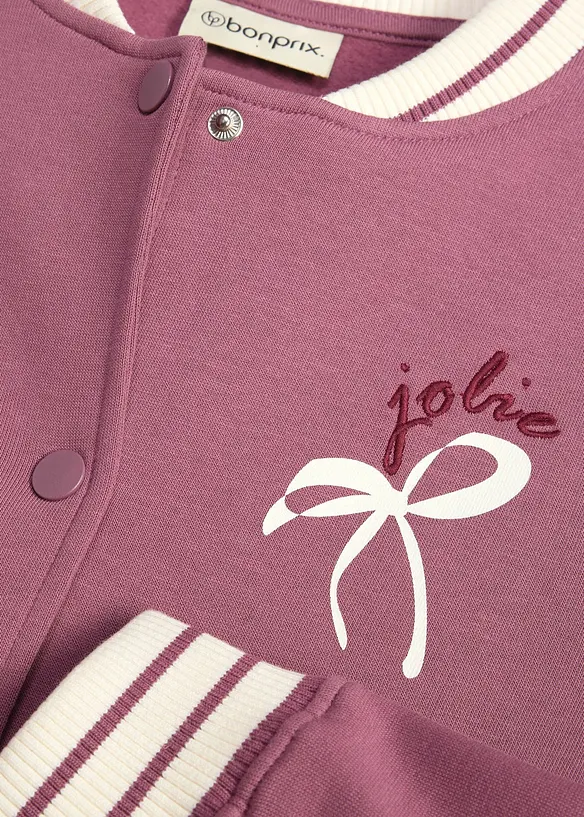Felpa con zip in puro cotone biologico, bonprix