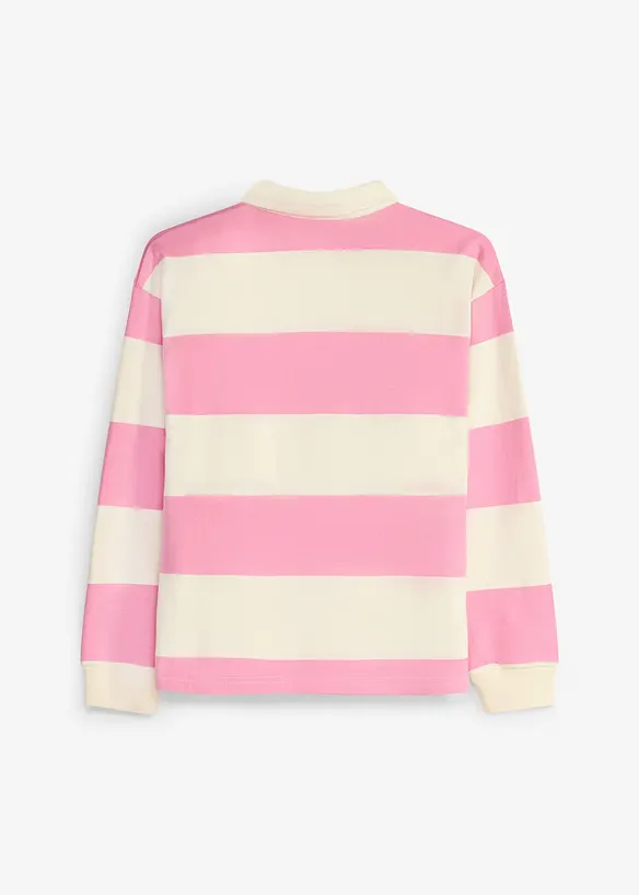 Felpa stile polo in puro cotone biologico, bonprix