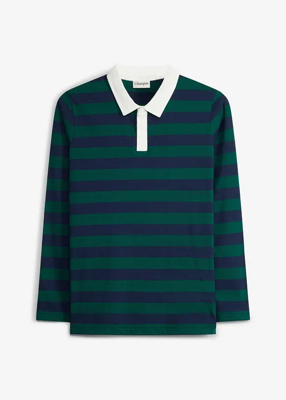 Polo a maniche lunghe in cotone biologico morbido, bonprix