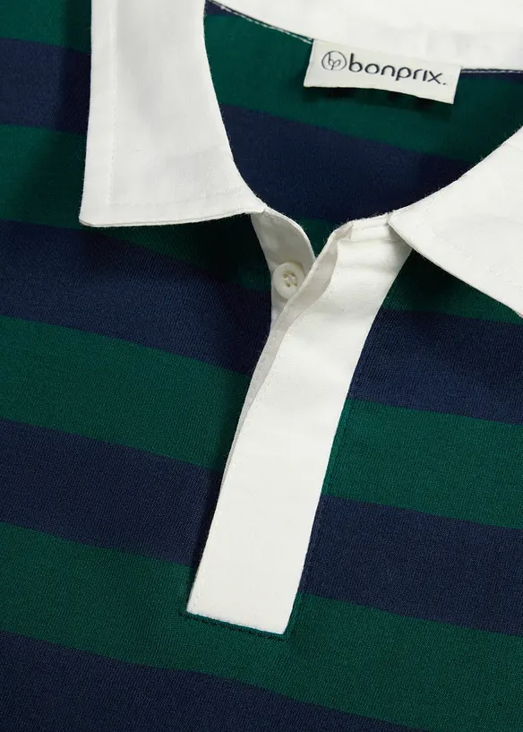 Polo a maniche lunghe in cotone biologico morbido, bonprix